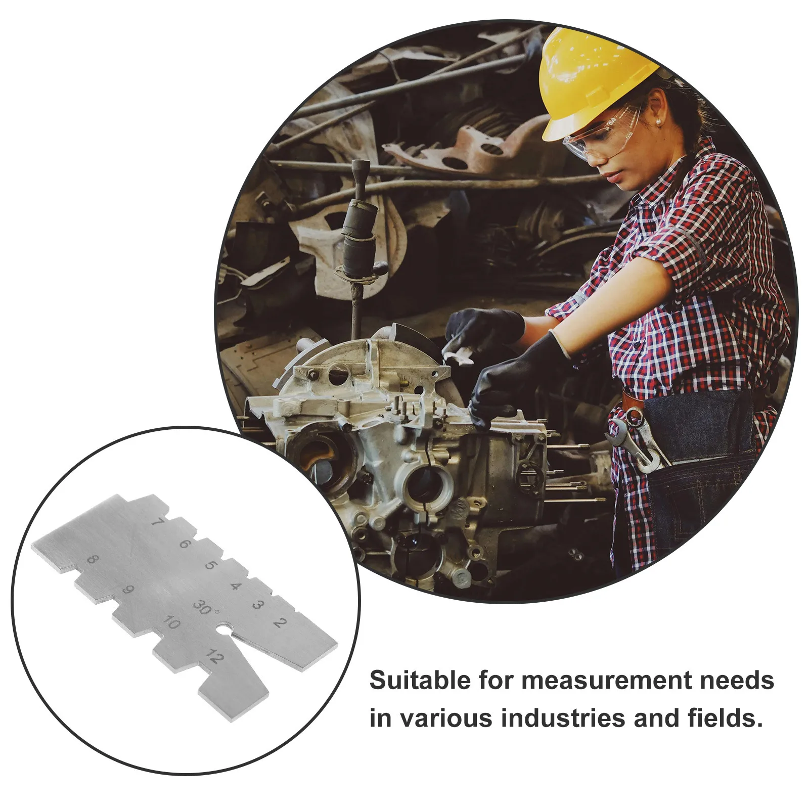 Metal Thread Gauge 30 Degree Stainless Steel Screw Angle Template for Precise Cutting and Long Lasting Performance
Metal Thread Gauge 30 Degree Stainless Steel Screw Angle Template for Precise Cutting and Long Lasting Performance