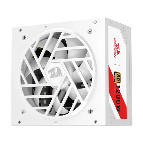 Redragon RGMS-1200W PRO 80+ Gold 1200 Watt z ulepszonym zasilaczem ATX 3.1 i PCIe 5.1 w pełni modułowym, kompaktowym rozmiarze 150 mm