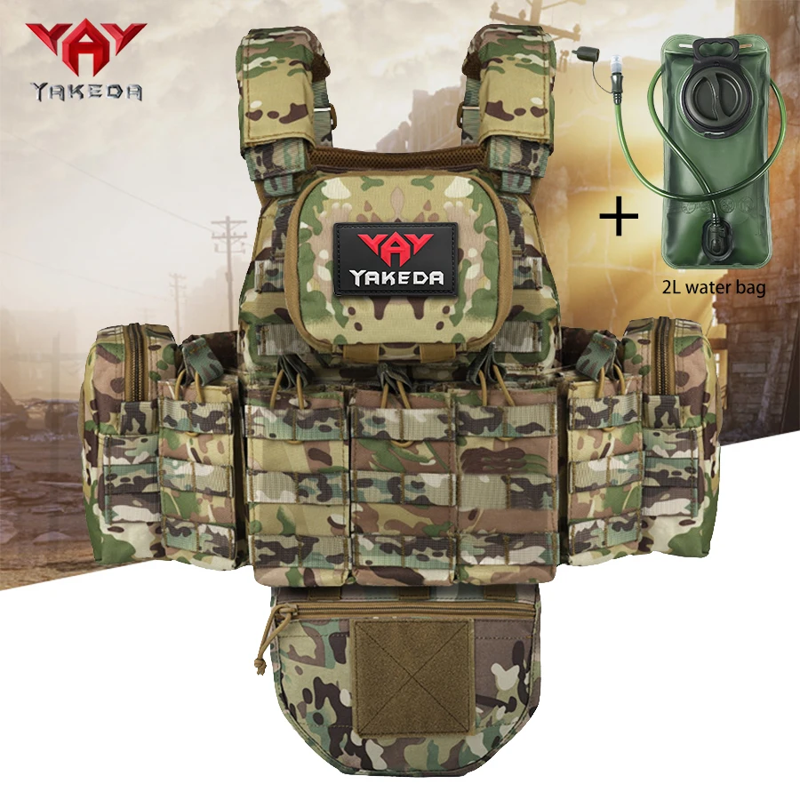 YAKEDA multifunctional adventure vest with tear resistance and wear resistance, equipped with 2L food grade water bag
YAKEDA multifunctional adventure vest with tear resistance and wear resistance, equipped with 2L food grade water bag