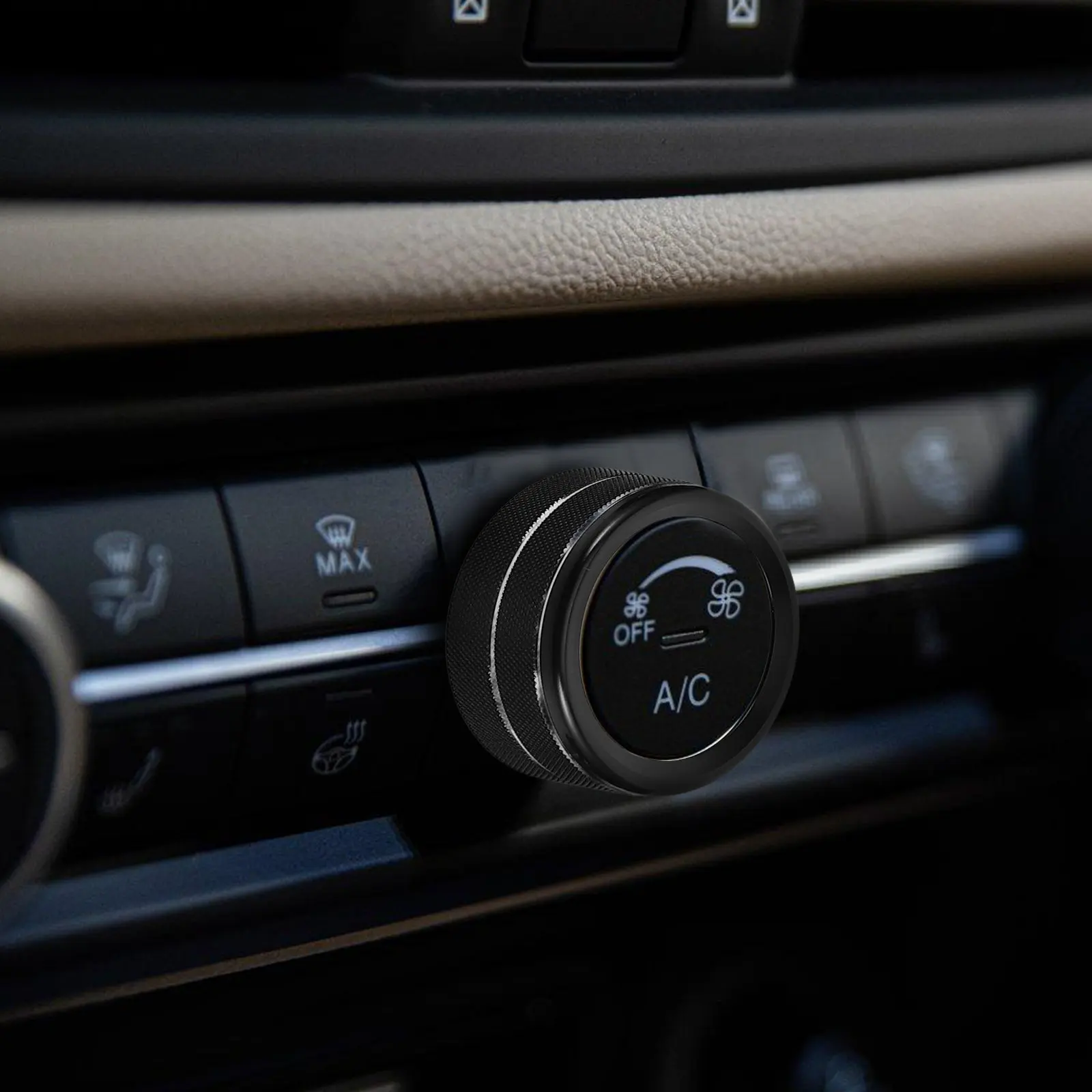 4Pcs Ac Knob Ring Cover Aluminum Alloy Black Air Conditioner Switch Button Knob Cover Compatible for 2018-2022
4Pcs Ac Knob Ring Cover Aluminum Alloy Black Air Conditioner Switch Button Knob Cover Compatible for 2018-2022