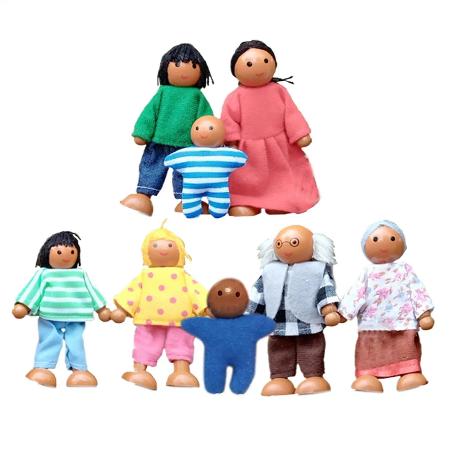 House Family Dolls family miniature people set toy jointed dolls children pretend toys story telling dressed characters
House Family Dolls family miniature people set toy jointed dolls children pretend toys story telling dressed characters