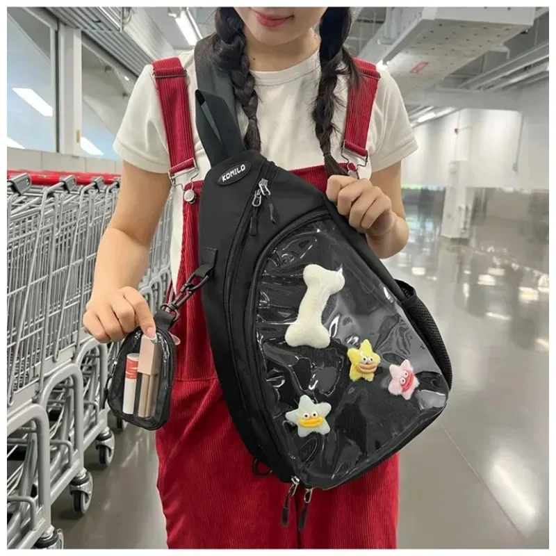 Women's Y2K Fashion Crossbody Bag Transparent Ita Bag Casual Travel Shoulder Bag with Detachable Mini Coin Wallet
Women's Y2K Fashion Crossbody Bag Transparent Ita Bag Casual Travel Shoulder Bag with Detachable Mini Coin Wallet