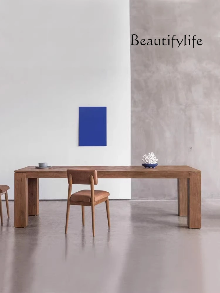 Nordic solid wood dining table 6 people table and chair combination ash wood rectangular log household dining table
Nordic solid wood dining table 6 people table and chair combination ash wood rectangular log household dining table