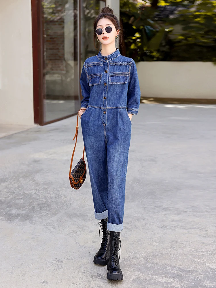 Faionable Casual Denim Overalls Women's Spring Autumn New Sle High Waist Long Pants Cotton Blend Workwear Onesie
Faionable Casual Denim Overalls Women's Spring Autumn New Sle High Waist Long Pants Cotton Blend Workwear Onesie