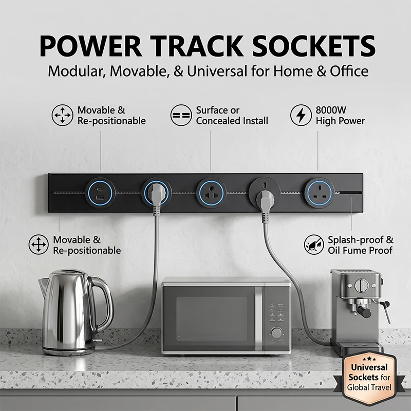 Wall power rail socket kitchen aluminum expansion socket -40cm/ 50cm built-in socket on countertop
Wall power rail socket kitchen aluminum expansion socket -40cm/ 50cm built-in socket on countertop