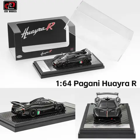 LCD 1/64 Huayra R Karbon Fiber Model Araba, Yetişkin Koleksiyoncular İçin Üst Düzey Sınıf Sınırlı Üretim Sergileme Parçası