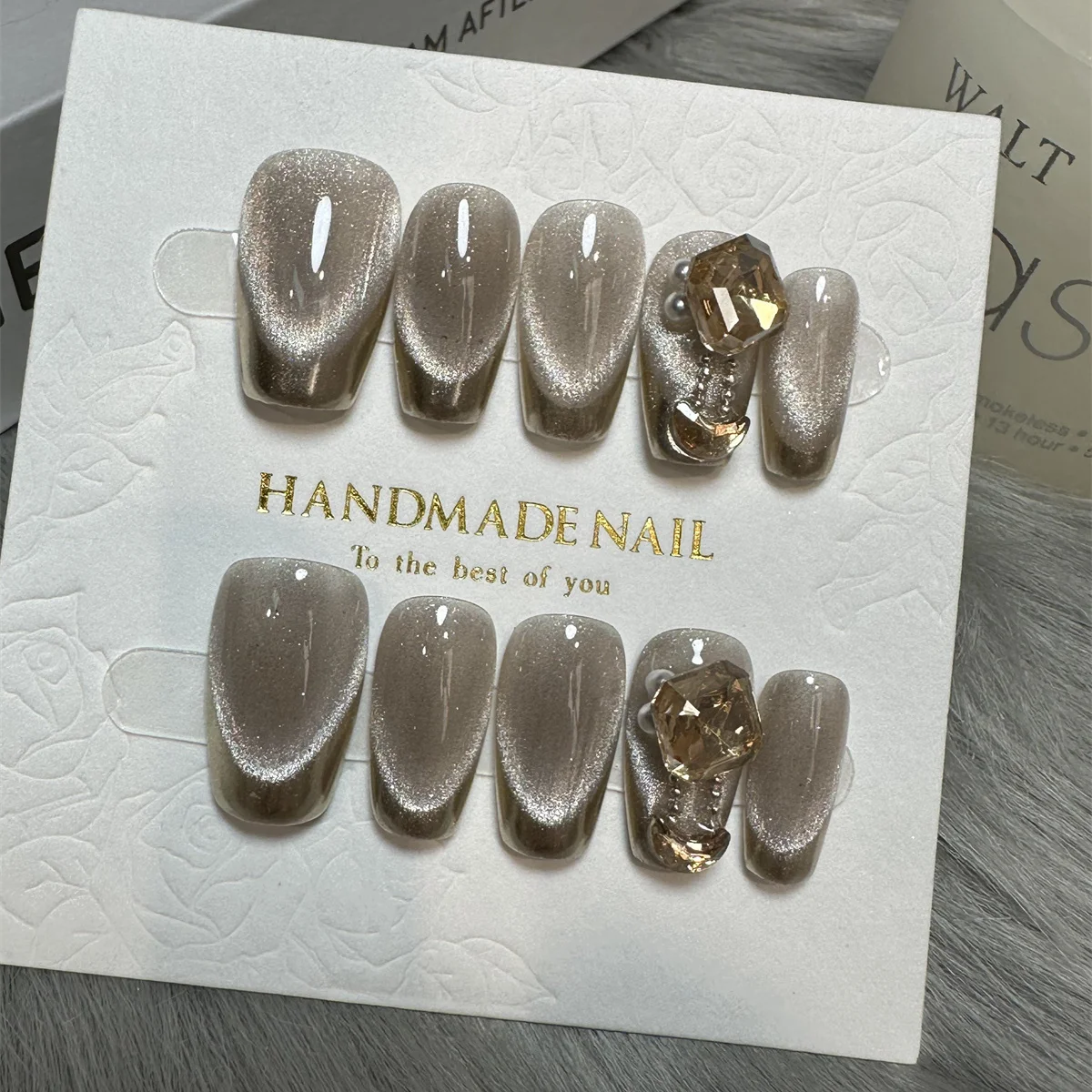 10Pcs Handmade Press on Nails Long Ballet Fake Nails with 3D Rhinestone Design False Nails Full Cover Nail Tips for Daily,Summer
10Pcs Handmade Press on Nails Long Ballet Fake Nails with 3D Rhinestone Design False Nails Full Cover Nail Tips for Daily,Summer