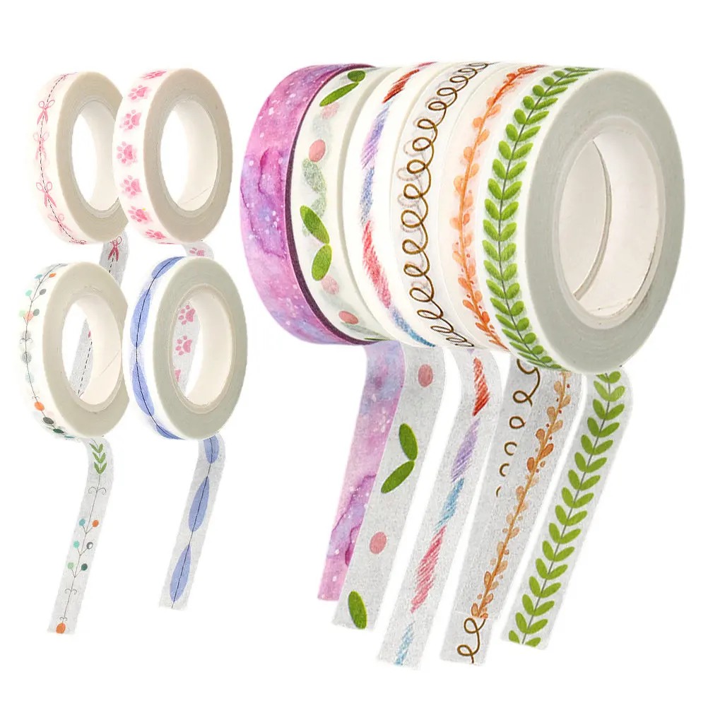 10 Rolls Scrapbook Tape Washi Paper DIY Decorative Adhesive Tape for Present Wrapping Photo Frames Wall Art Notebook Planner
10 Rolls Scrapbook Tape Washi Paper DIY Decorative Adhesive Tape for Present Wrapping Photo Frames Wall Art Notebook Planner