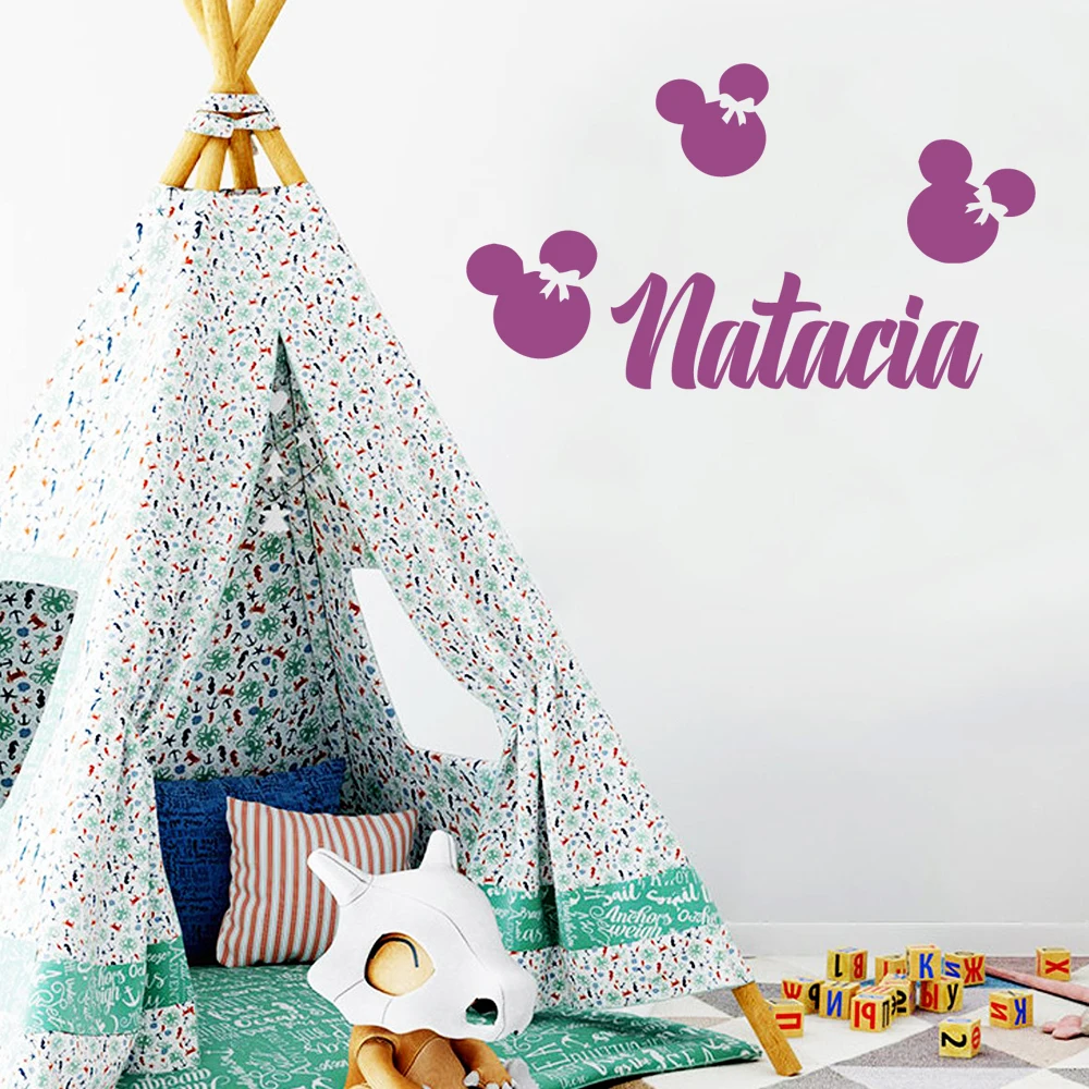 1 pc Cute and novel mouse head Customized Name Sticker Waterproof Vinyl Wallpaper Home Decor For Living Room Kids Room
1 pc Cute and novel mouse head Customized Name Sticker Waterproof Vinyl Wallpaper Home Decor For Living Room Kids Room