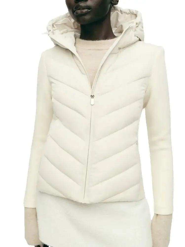 2025 Autumn Winter Women's Elegant Patchwork Hooded Padded Jackets Female New Fashion Quilted Beige Slim Fit Sporty Parkas Coats
2025 Autumn Winter Women's Elegant Patchwork Hooded Padded Jackets Female New Fashion Quilted Beige Slim Fit Sporty Parkas Coats