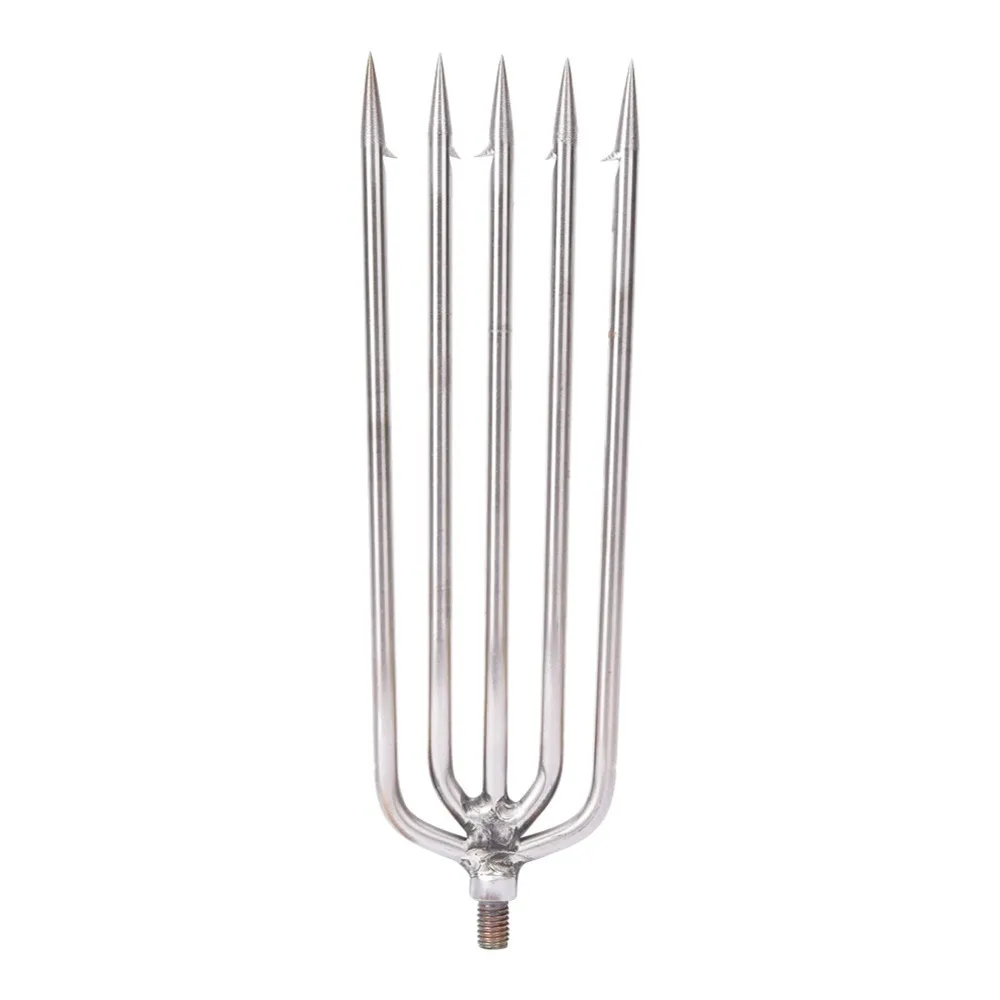 Durable Stainless Steel Harpoon Gig 5 Prongs Silver Fishing Spear 8Mm Thread Barbed Spear Landing Large Fish
Durable Stainless Steel Harpoon Gig 5 Prongs Silver Fishing Spear 8Mm Thread Barbed Spear Landing Large Fish