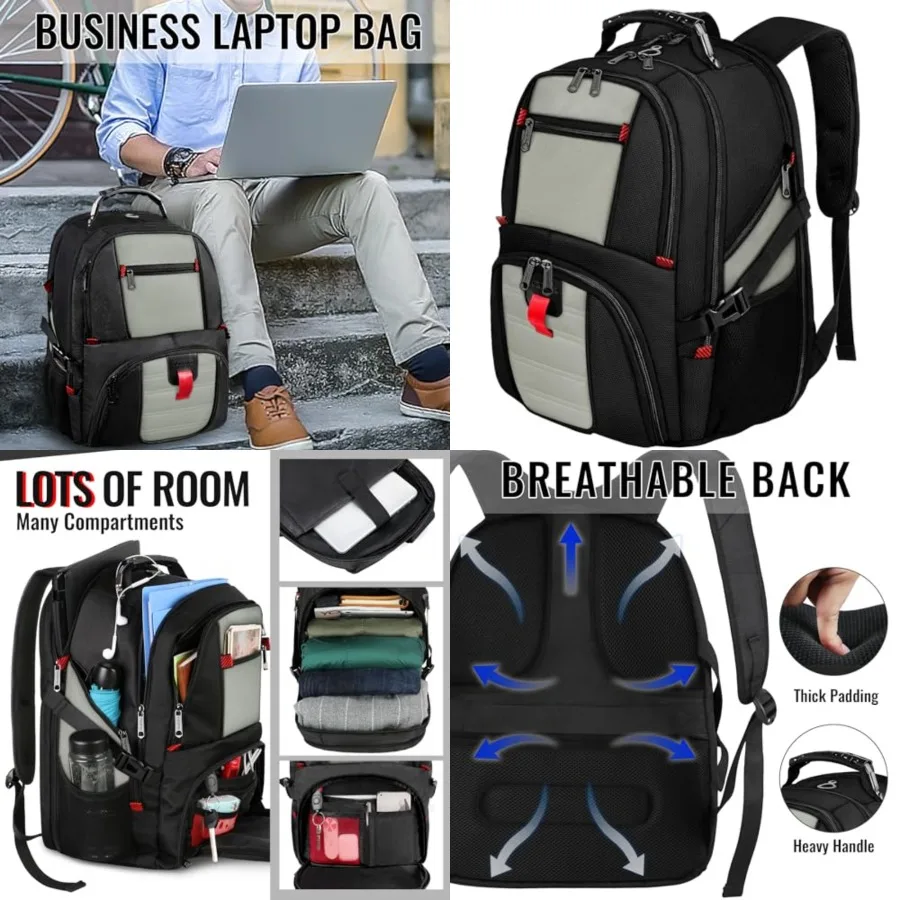 Large Backpack for Men, Extra Large Laptop Backpacks for Men Women, Water Resistant Travel Backpack Airline Approved Business W
Large Backpack for Men, Extra Large Laptop Backpacks for Men Women, Water Resistant Travel Backpack Airline Approved Business W