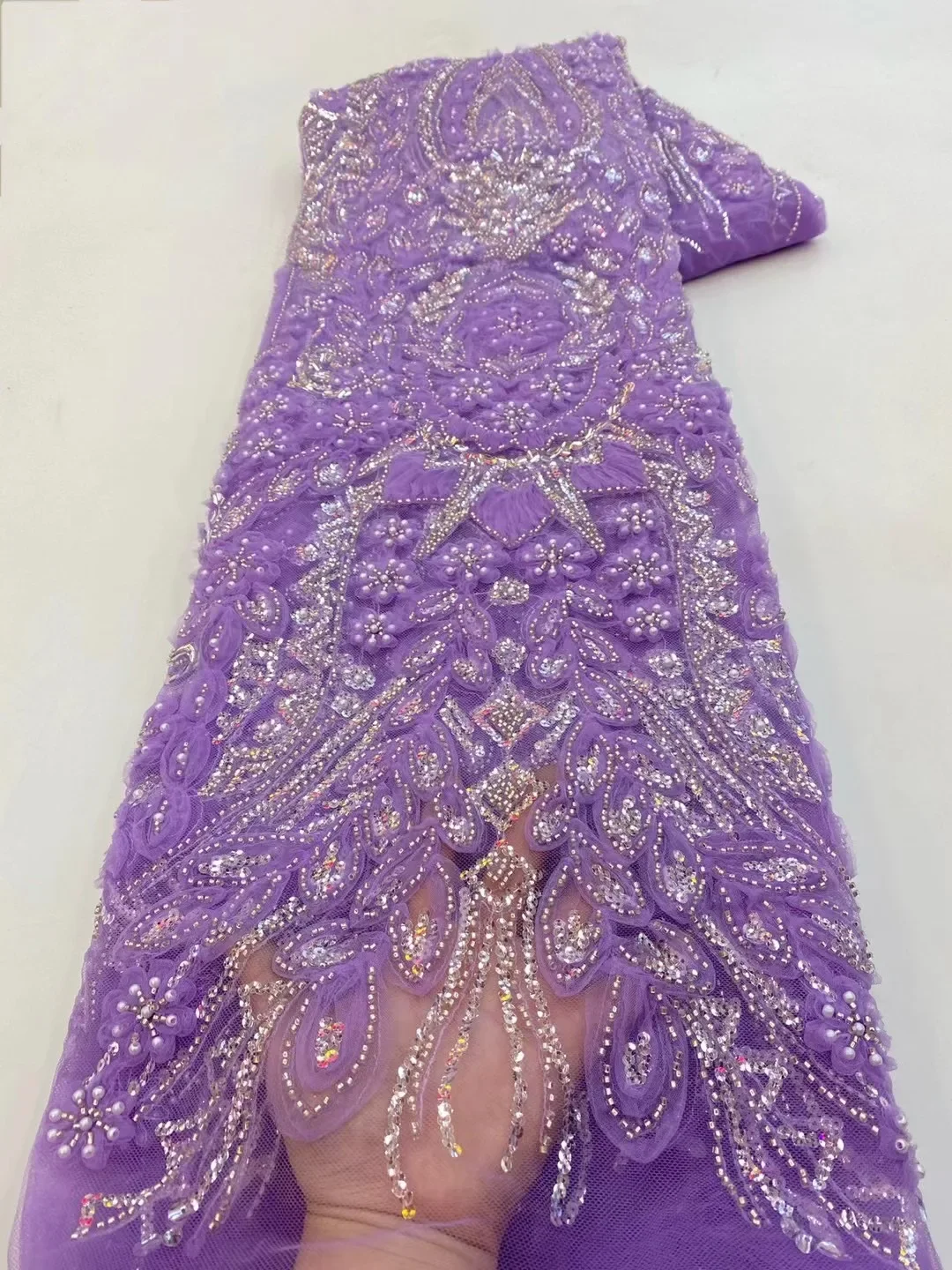 Luxury African Lace Fabric 2023 High Quality Beaded Sequins Fabric French Nigerian Sewing Wedding Bridal Fabric 5 Yards NXZ5746
Luxury African Lace Fabric 2023 High Quality Beaded Sequins Fabric French Nigerian Sewing Wedding Bridal Fabric 5 Yards NXZ5746