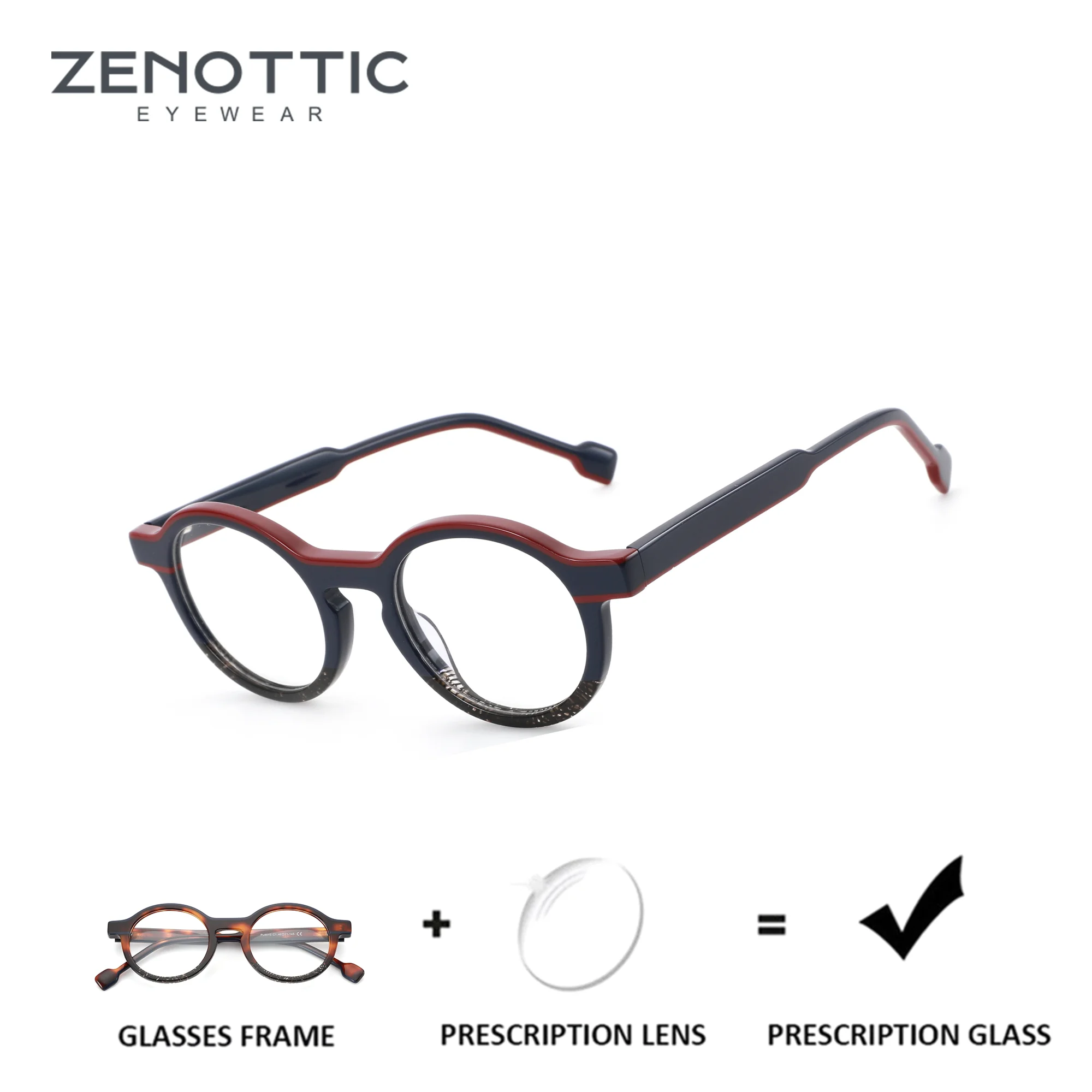 ZENOTTIC Vintage Round Acetate Prescription Glasses for Unisex Anti Blue Light Photochromic Optical Eyeglasses Myopia Eyewear
ZENOTTIC Vintage Round Acetate Prescription Glasses for Unisex Anti Blue Light Photochromic Optical Eyeglasses Myopia Eyewear