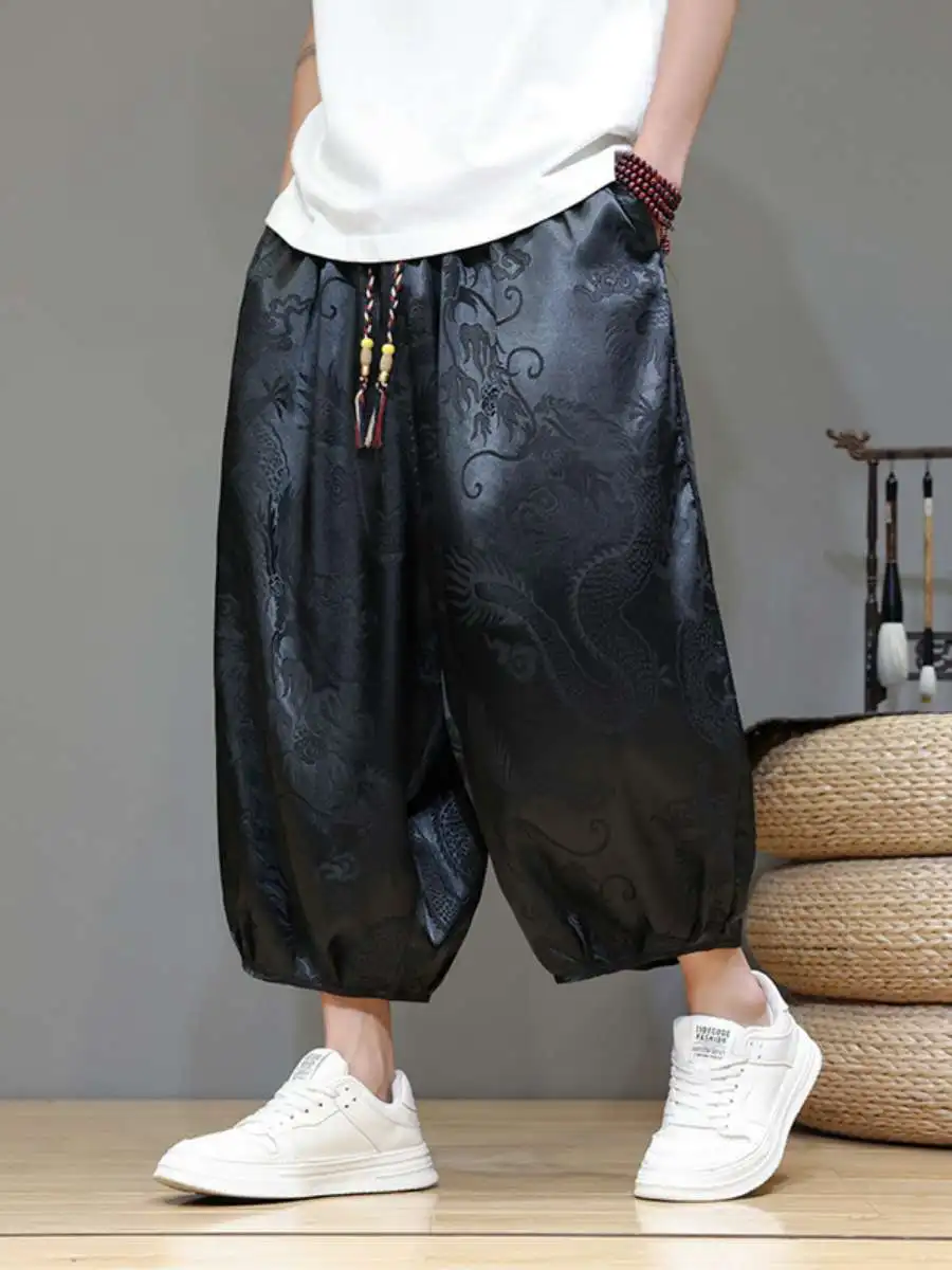 Мужские летние брюки из ледяного шелка свободного кроя, тонкие, укороченные (7/8), с ретро-цветочным принтом, повседневные, удобные, дышащие шорты
Мужские летние брюки из ледяного шелка свободного кроя, тонкие, укороченные (7/8), с ретро-цветочным принтом, повседневные, удобные, дышащие шорты