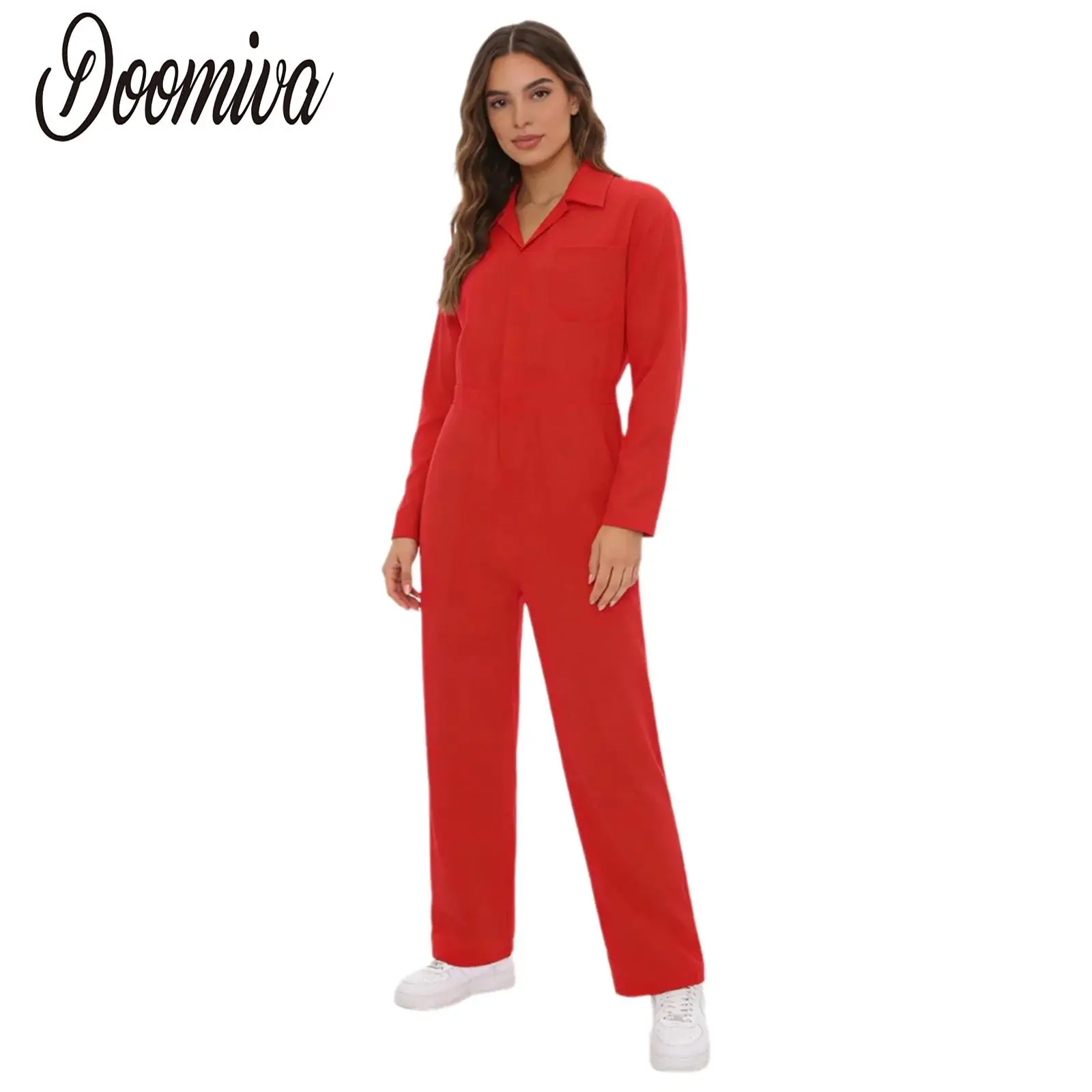 Женский комбинезон-карго: повседневный спортивный костюм, однотонный, с отложным воротником, для работы и путешествий
Женский комбинезон-карго: повседневный спортивный костюм, однотонный, с отложным воротником, для работы и путешествий