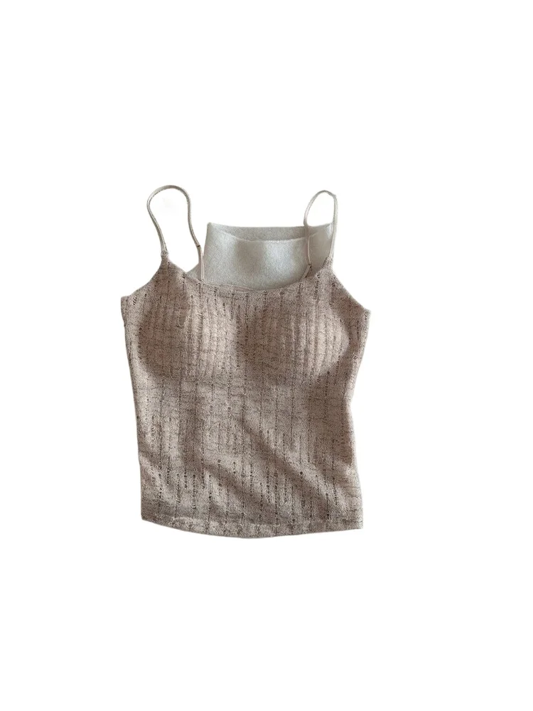 kuclut Chic Linen Style Women Camisole, Thin Breathable Material, Built-in Pad, Slim Fit Beauty Back, Daily Basic Layering Top
kuclut Chic Linen Style Women Camisole, Thin Breathable Material, Built-in Pad, Slim Fit Beauty Back, Daily Basic Layering Top