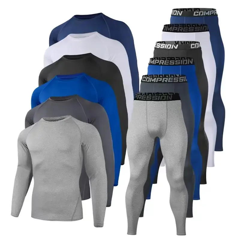 Men's sports tight suit, stretch quick dry long sleeve trousers basketball suit, football fitness cycling solid color T shirt
Men's sports tight suit, stretch quick dry long sleeve trousers basketball suit, football fitness cycling solid color T shirt