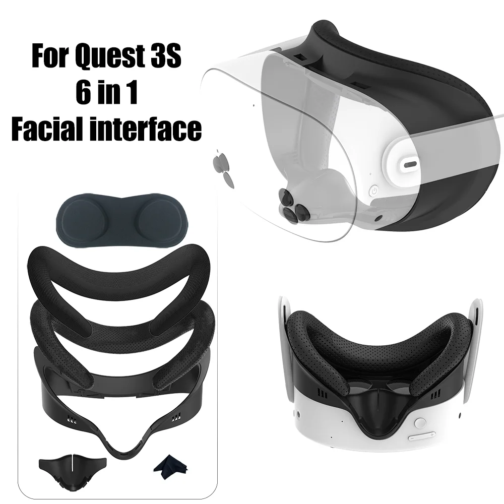 Face Cover Replacement for Meta Quest 3S VR Headset PU Leather Pad Face Interface Replacement Mask For Quest 3s VR Accessories
Face Cover Replacement for Meta Quest 3S VR Headset PU Leather Pad Face Interface Replacement Mask For Quest 3s VR Accessories