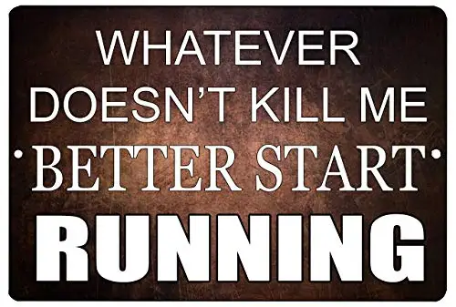 Hung Cabin Hunt Whatever Does Not Kill Me Better St Running Wall Poster Tin Sign Vintage BBQ Restaurant Dinner Room Cafe Shop D
Hung Cabin Hunt Whatever Does Not Kill Me Better St Running Wall Poster Tin Sign Vintage BBQ Restaurant Dinner Room Cafe Shop D