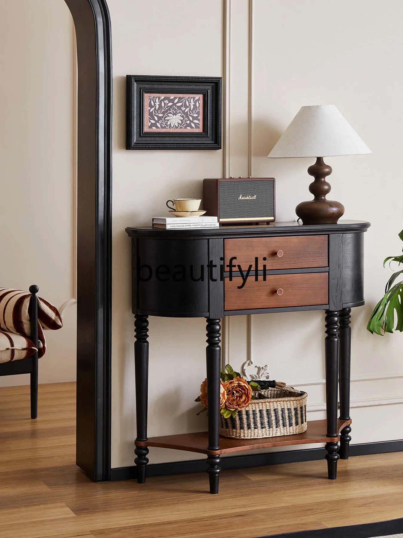 z1xFrench solid wood entrance table against the wall ultra-narrow entrance platform corridor aisle cabinet retro decorative cabi
z1xFrench solid wood entrance table against the wall ultra-narrow entrance platform corridor aisle cabinet retro decorative cabi