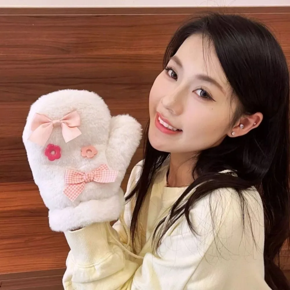 New Thicken Bow Plush Gloves Plush Fingerless Warm Cute Gloves Women Cycling Student Knitted Gloves Winter
New Thicken Bow Plush Gloves Plush Fingerless Warm Cute Gloves Women Cycling Student Knitted Gloves Winter