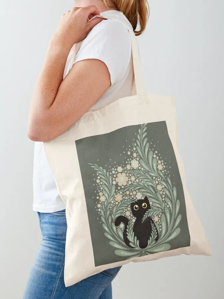Black Cat In Garden with Flower Tote Bag Women's bags cloth bag woman Shopper bag ecological bags
Black Cat In Garden with Flower Tote Bag Women's bags cloth bag woman Shopper bag ecological bags