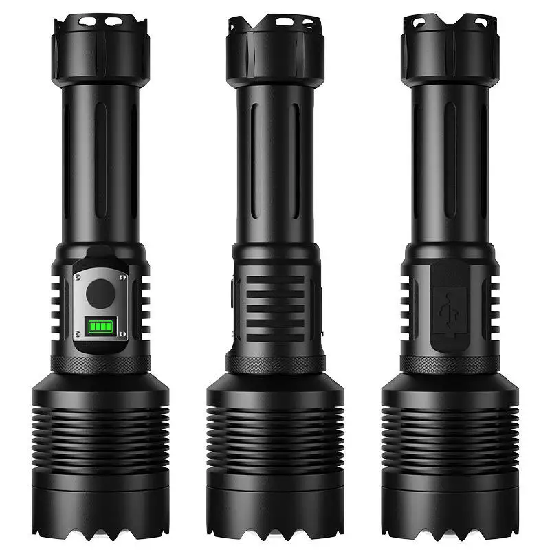 LED Tactical Flashlight USB Longer Battery Life 5 Modes High Lumen Adjustable Zoomable Waterproof Bright Flashlight for Camping
LED Tactical Flashlight USB Longer Battery Life 5 Modes High Lumen Adjustable Zoomable Waterproof Bright Flashlight for Camping