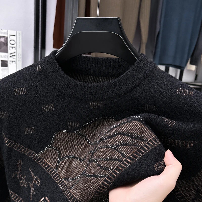 Men's Designer Jacquard Knit Sweater Crew Neck Long Sleeve Vintage Ethnic Pattern Warm Autumn Winter Casual Pullover Men's Wear
Men's Designer Jacquard Knit Sweater Crew Neck Long Sleeve Vintage Ethnic Pattern Warm Autumn Winter Casual Pullover Men's Wear