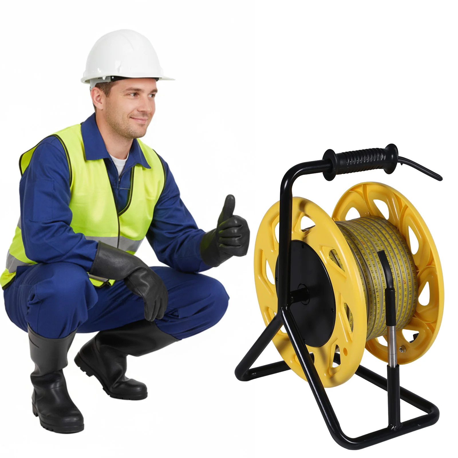 50m Deep Well Water Level Meter with Fixed Probe and Steel Tape Underground Water Level Meter for Wells Boreholes Reservoirs
50m Deep Well Water Level Meter with Fixed Probe and Steel Tape Underground Water Level Meter for Wells Boreholes Reservoirs