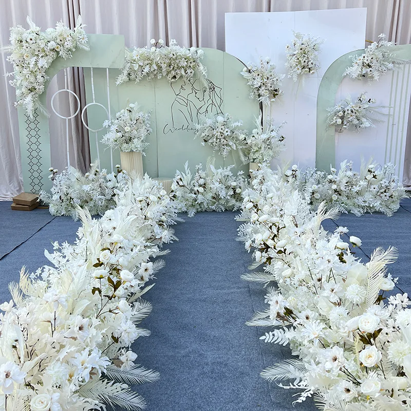 Pure White Wedding Floral Arrangement Simulated Flower Road Background Stage Decoration Fake Flower
Pure White Wedding Floral Arrangement Simulated Flower Road Background Stage Decoration Fake Flower