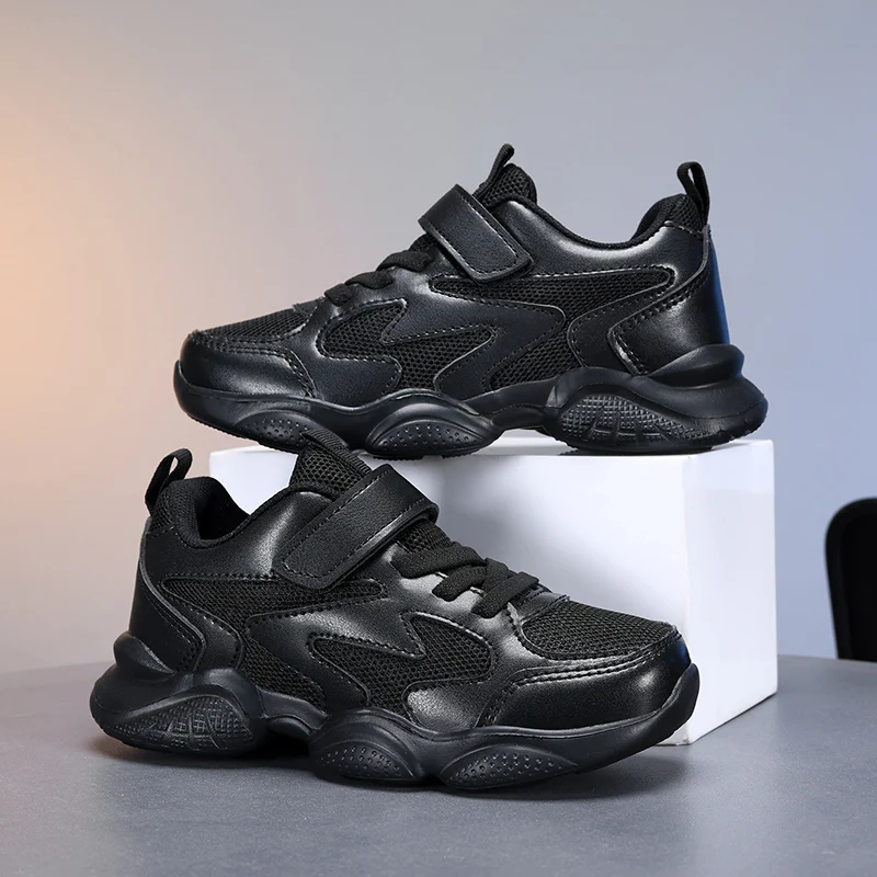A Pair Kids All-Black Mesh Sneakers Anti-slip Soft Sole Hook-and-loop Casual Shoes, Boys Girls Outdoor Running Footwear MB-8850
A Pair Kids All-Black Mesh Sneakers Anti-slip Soft Sole Hook-and-loop Casual Shoes, Boys Girls Outdoor Running Footwear MB-8850