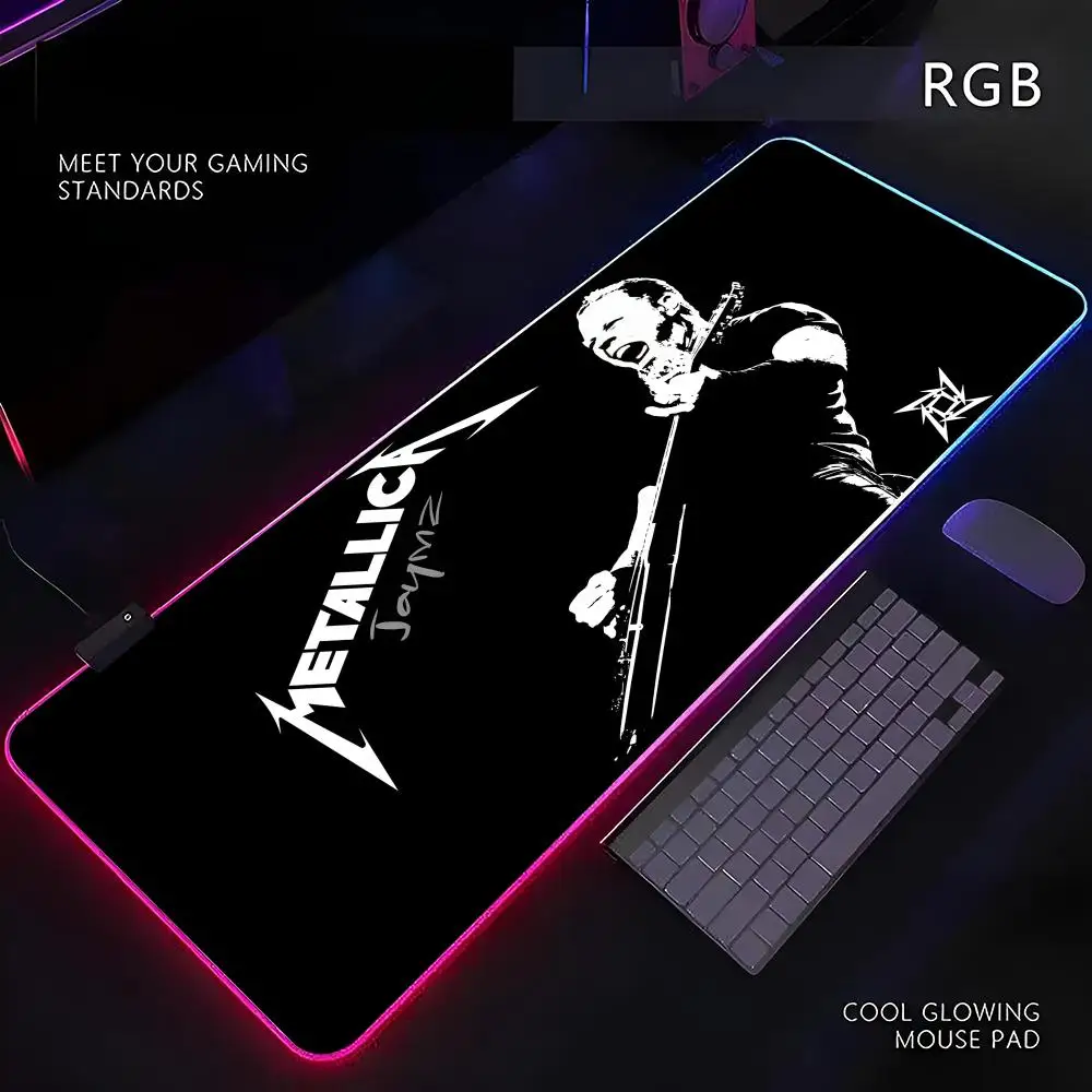M-Metallicaes Mouse Pad RGB Gamer LED Light Mouse Mat Peripherals Mousepad Computer Desk Mat XL Mice Keyboard Carpet
M-Metallicaes Mouse Pad RGB Gamer LED Light Mouse Mat Peripherals Mousepad Computer Desk Mat XL Mice Keyboard Carpet
