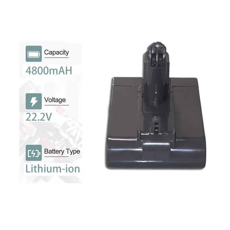 22.2V 4800mAh ( Only Fit Type B ) Li-ion Vacuum Battery for DC35, DC45 DC31, DC34, DC44 Animal
22.2V 4800mAh ( Only Fit Type B ) Li-ion Vacuum Battery for DC35, DC45 DC31, DC34, DC44 Animal