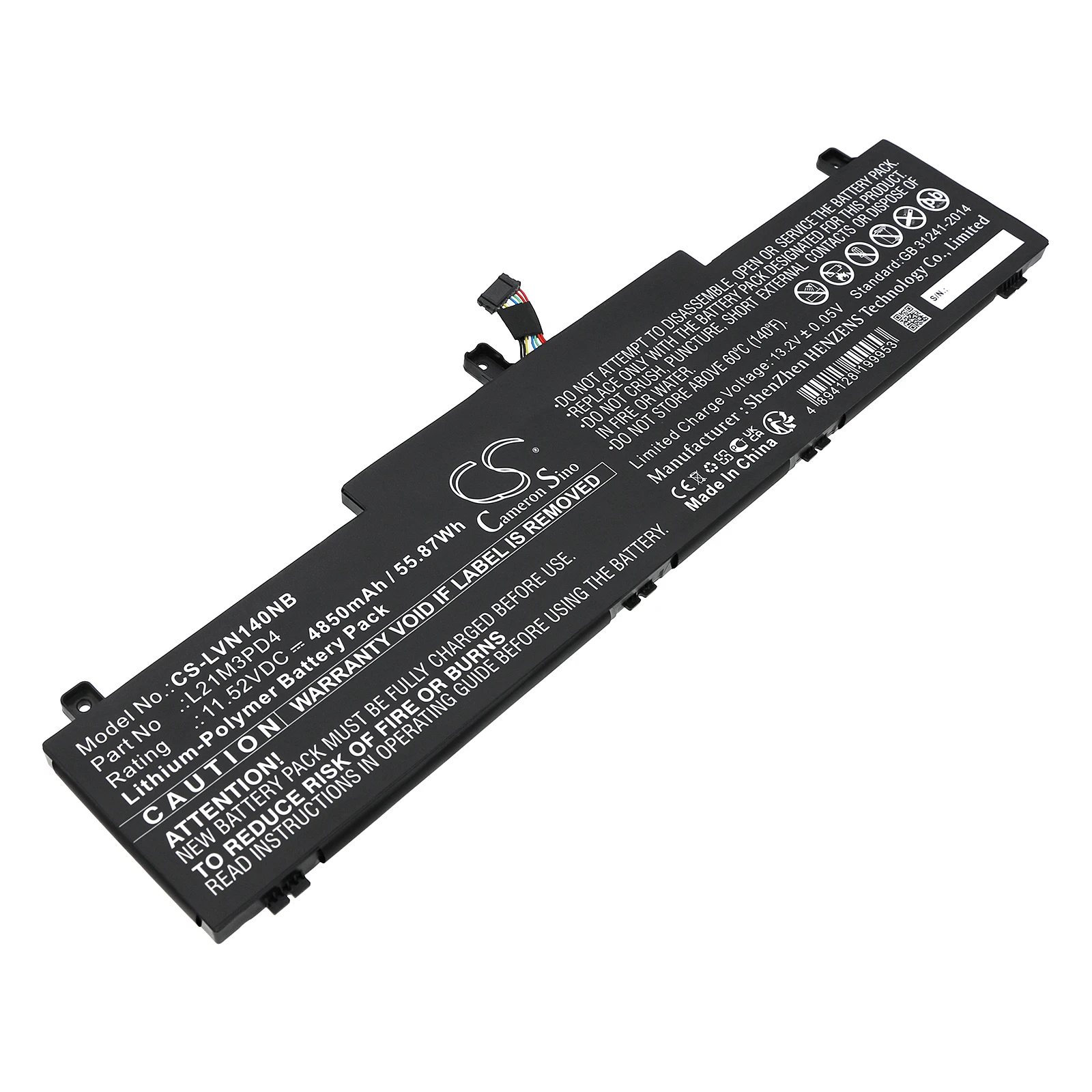 Сменный аккумулятор CS для Lenovo ThinkPad Neo 14 5B11E33552, 5B11E33553, L21C3PD4, L21D3PD4, L
Сменный аккумулятор CS для Lenovo ThinkPad Neo 14 5B11E33552, 5B11E33553, L21C3PD4, L21D3PD4, L