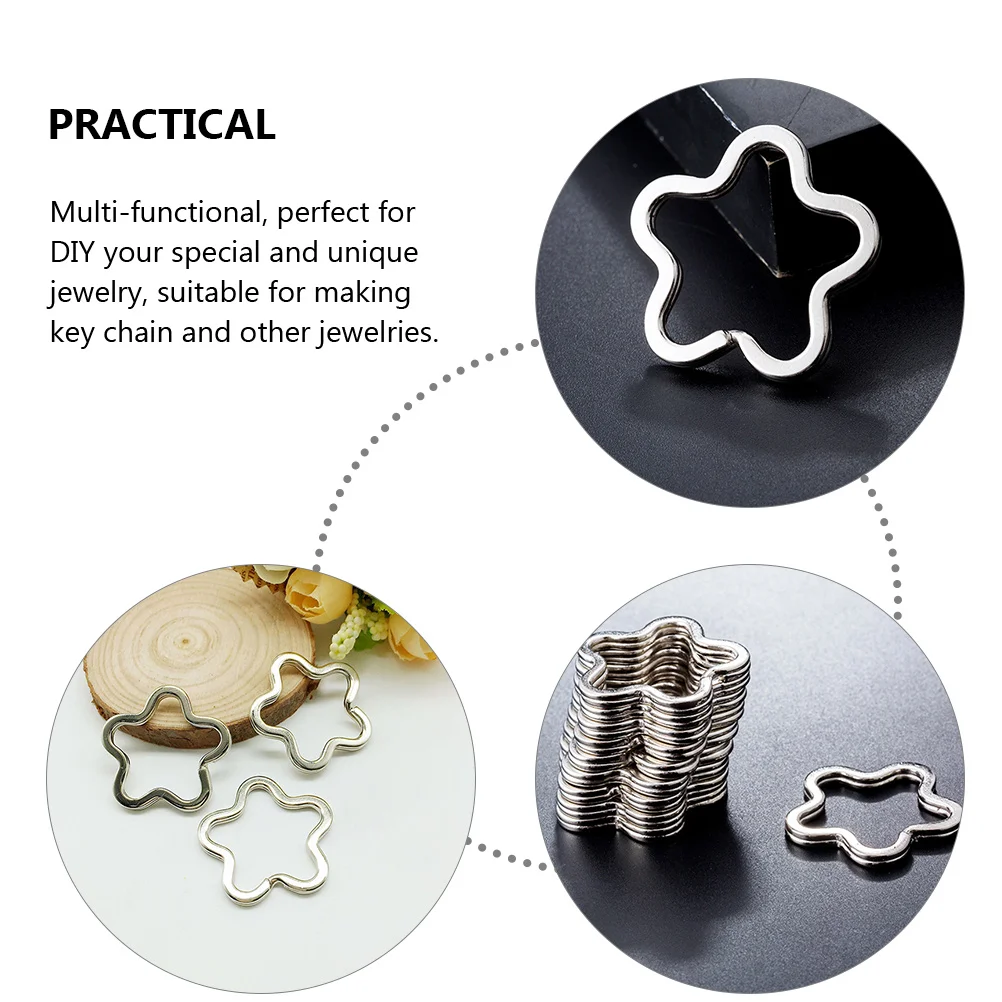 80pcs Metal Keychains Flat Plum Blossom Rings DIY Accessories Key Chain Kit Heart Shaped Charms Split Rings Jewelry Parts
80pcs Metal Keychains Flat Plum Blossom Rings DIY Accessories Key Chain Kit Heart Shaped Charms Split Rings Jewelry Parts