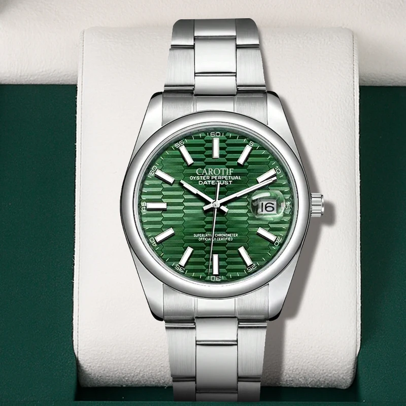 Элегантные и стильные женские серебряные часы из нержавеющей стали с волнистыми арабскими цифрами, полностью автоматические механические.
Элегантные и стильные женские серебряные часы из нержавеющей стали с волнистыми арабскими цифрами, полностью автоматические механические.