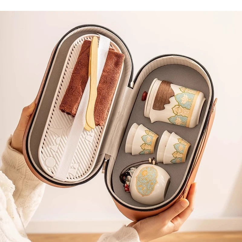 Portable Travel Kung Fu Tea Set Ceramic Quick Chinese Office Teapot and Cup Light Luxury Friend Gifts
Portable Travel Kung Fu Tea Set Ceramic Quick Chinese Office Teapot and Cup Light Luxury Friend Gifts