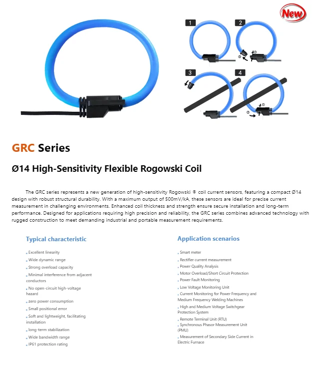 GRC-100-500 Rogowski coil 3pcs DHL express delivery
GRC-100-500 Rogowski coil 3pcs DHL express delivery