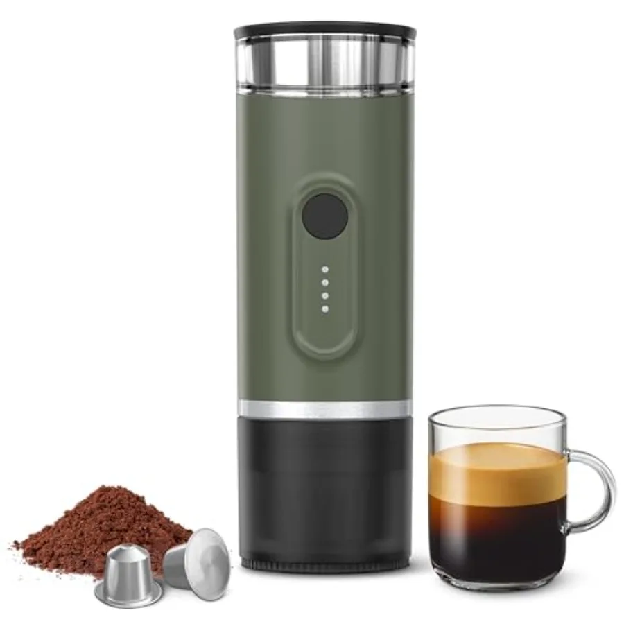 Portable Electric Espresso Machine for Camping Car RV Hiking Office Army Green Self-Heating Travel Coffee Maker with USB-C, Wor
Portable Electric Espresso Machine for Camping Car RV Hiking Office Army Green Self-Heating Travel Coffee Maker with USB-C, Wor