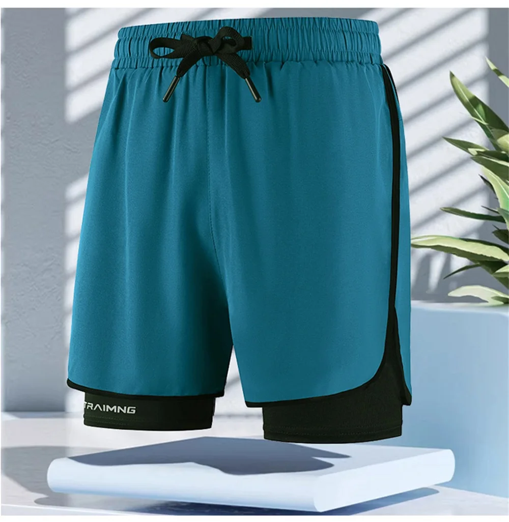 Summer lightweight quick-drying shorts - fake two-piece double-layer three-piece pants - silk casual marathon running attire
Summer lightweight quick-drying shorts - fake two-piece double-layer three-piece pants - silk casual marathon running attire