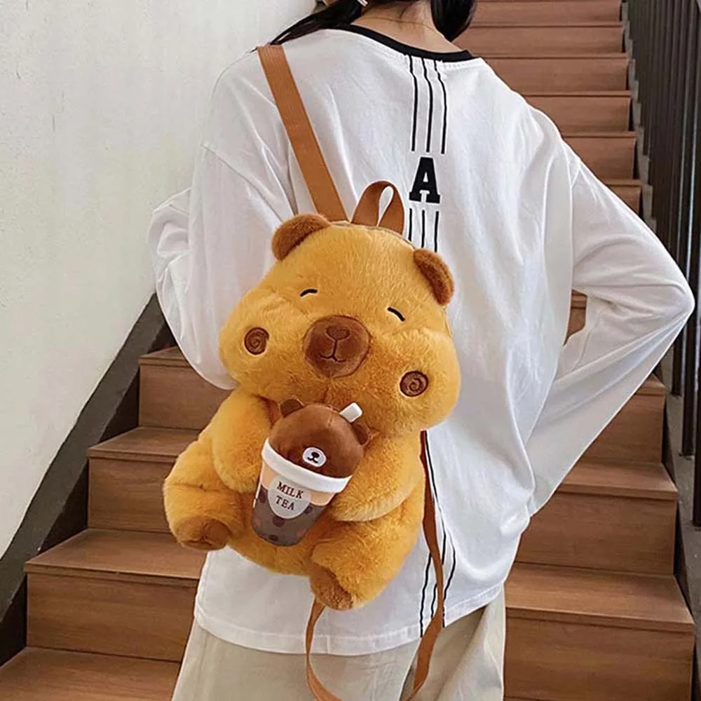 Creative Cute Capybara Plush Backpack Soft Bear Brown Doll Bag PP Cotton Lightweight Cartoon Daypack Students
Creative Cute Capybara Plush Backpack Soft Bear Brown Doll Bag PP Cotton Lightweight Cartoon Daypack Students