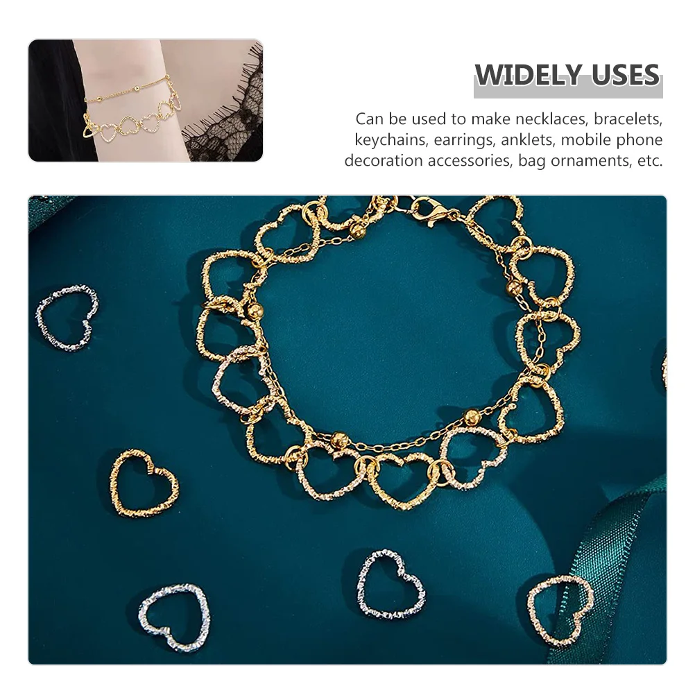 320Pcs Heart Charms for Jewelry Making Open Jump Rings Linking Rings for DIY Necklace Earring Bracelet Accessories
320Pcs Heart Charms for Jewelry Making Open Jump Rings Linking Rings for DIY Necklace Earring Bracelet Accessories