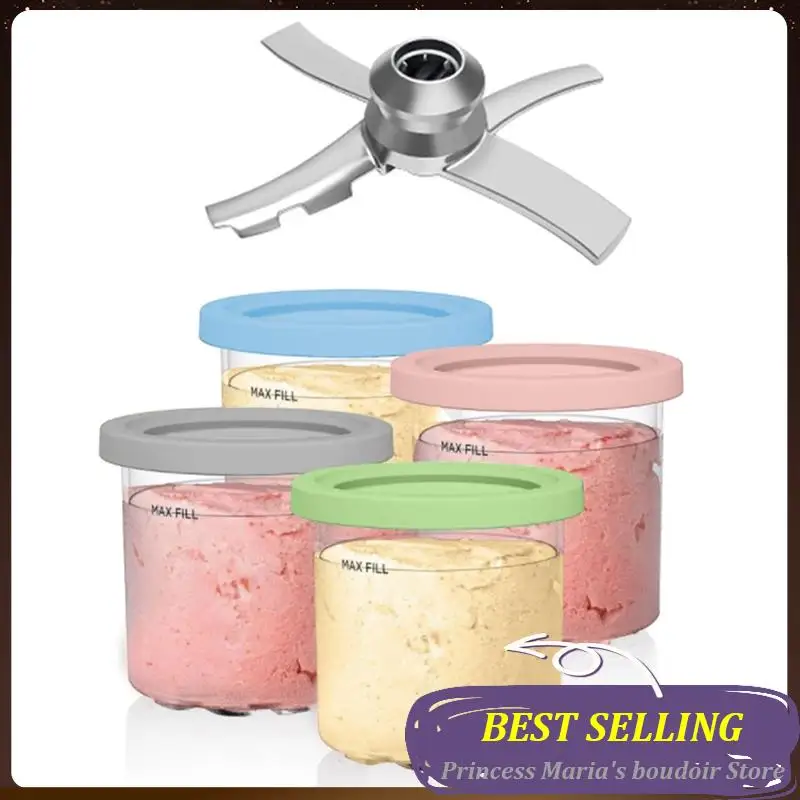 Replacement Parts Paddle Blade+Pints And Lids For Ninja Creami NC301 NC300 NC299AMZ Series Ice Cream Makers Pint Containers
Replacement Parts Paddle Blade+Pints And Lids For Ninja Creami NC301 NC300 NC299AMZ Series Ice Cream Makers Pint Containers