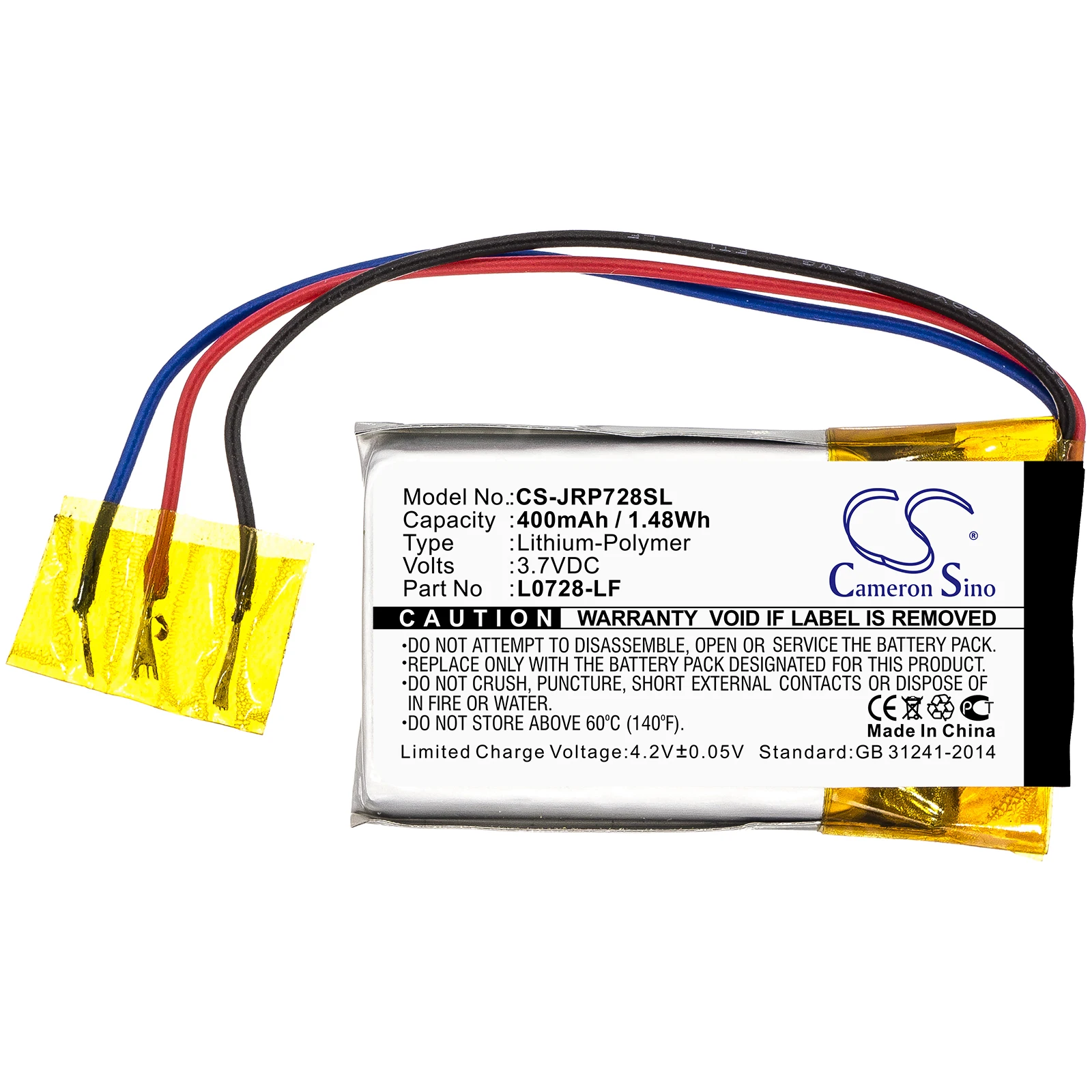 100% NEW 400mAh Speaker Battery L0728-LF for JBL JR POP
100% NEW 400mAh Speaker Battery L0728-LF for JBL JR POP
