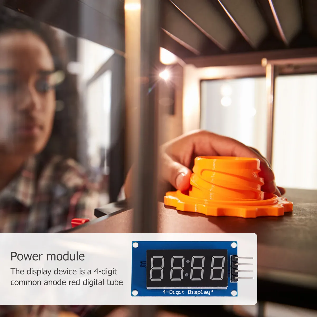 2Pcs 4-Digit 0.36 Inch Red LED Segment Display Module Common Anode with Driver Ic Adjustable Brightness Decimal Letter
2Pcs 4-Digit 0.36 Inch Red LED Segment Display Module Common Anode with Driver Ic Adjustable Brightness Decimal Letter