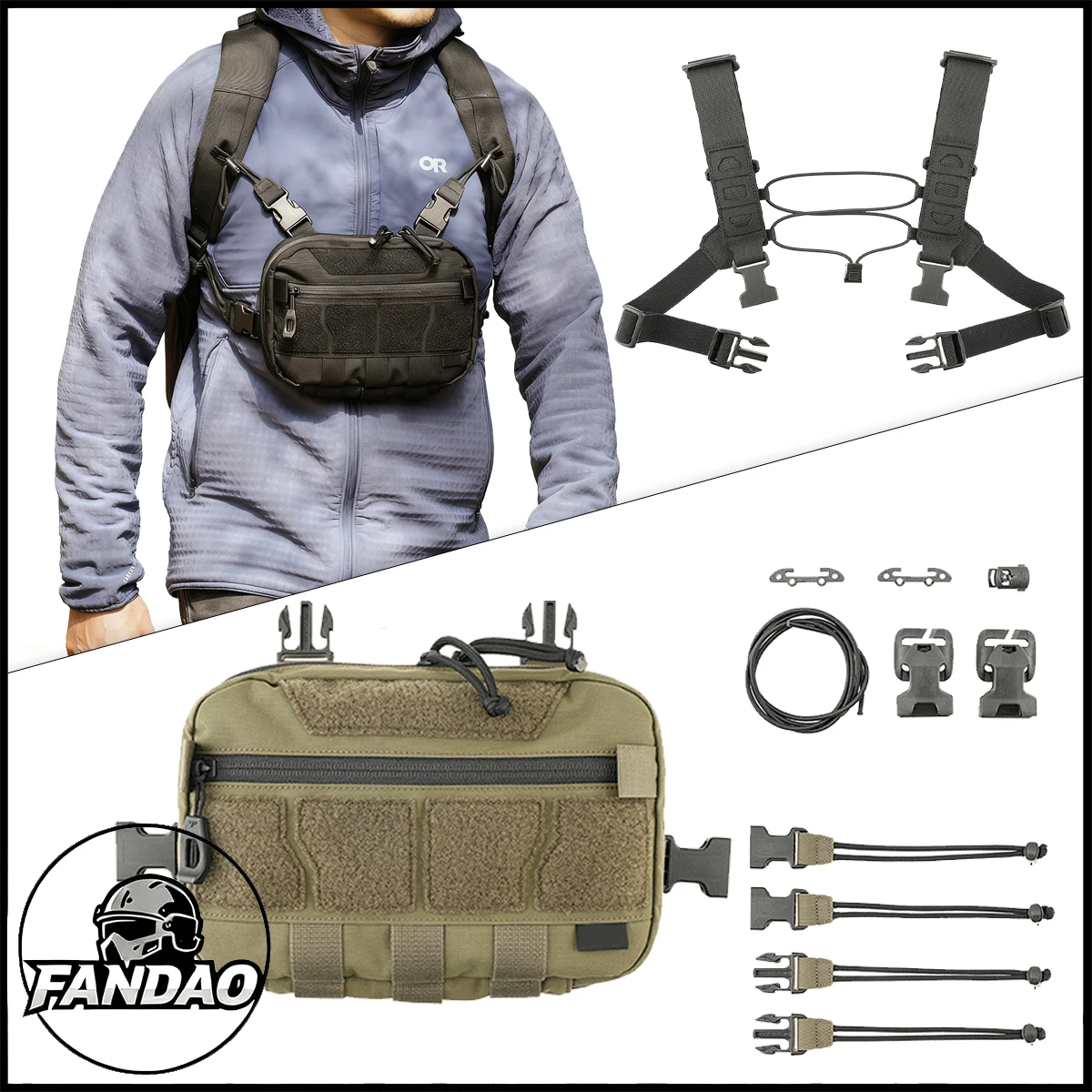 V2 Multi Tactical Chest Pack Modular Quick-Release Utility Bag Waist Pack Adjustable Spacious Crossbody Bag for Outdor Sports
V2 Multi Tactical Chest Pack Modular Quick-Release Utility Bag Waist Pack Adjustable Spacious Crossbody Bag for Outdor Sports