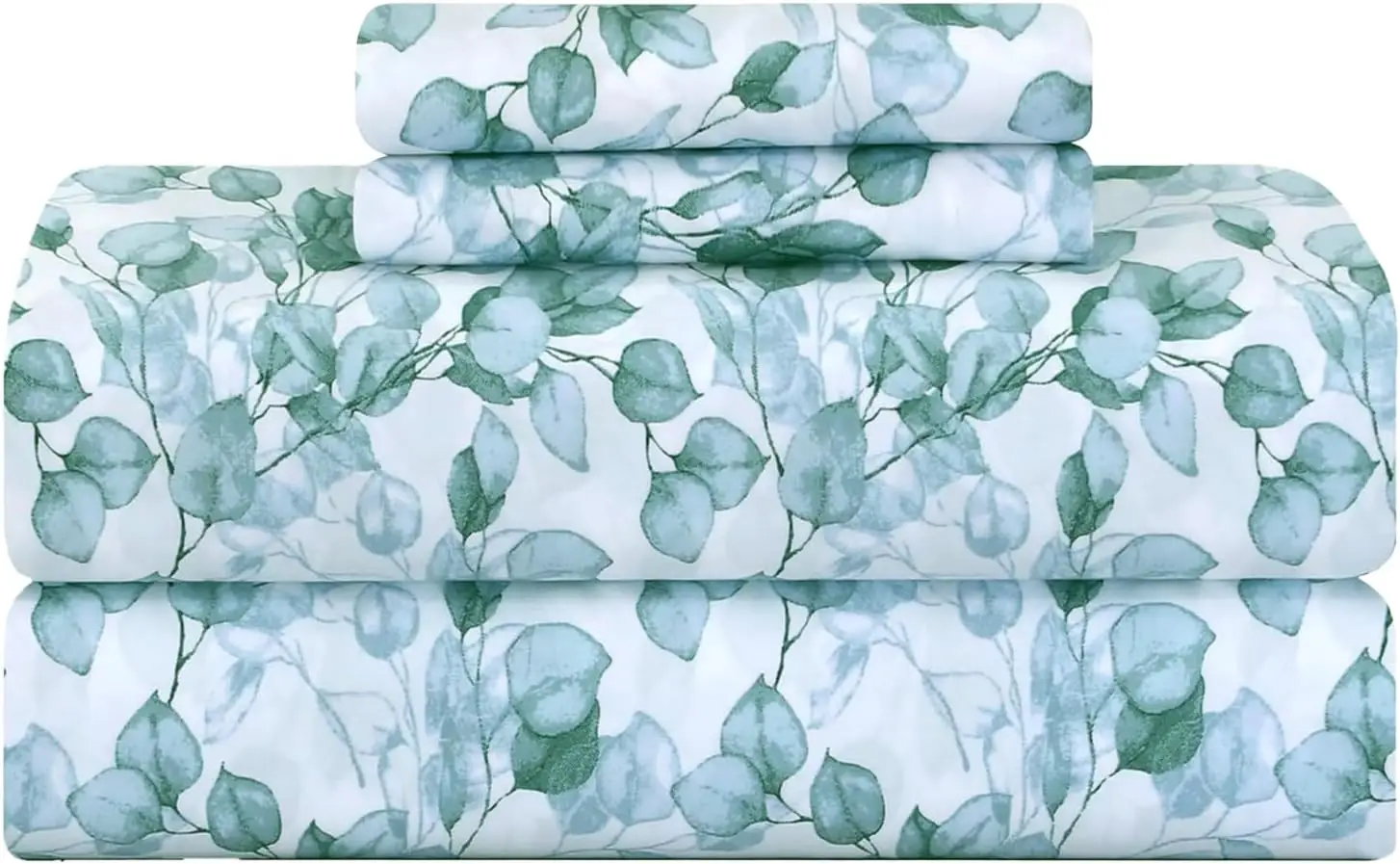 Queen Size 500 TC Cotton Bed Sheet Set with 18" Deep Pockets, Sateen Weave Striped - Green Leaf
Queen Size 500 TC Cotton Bed Sheet Set with 18" Deep Pockets, Sateen Weave Striped - Green Leaf