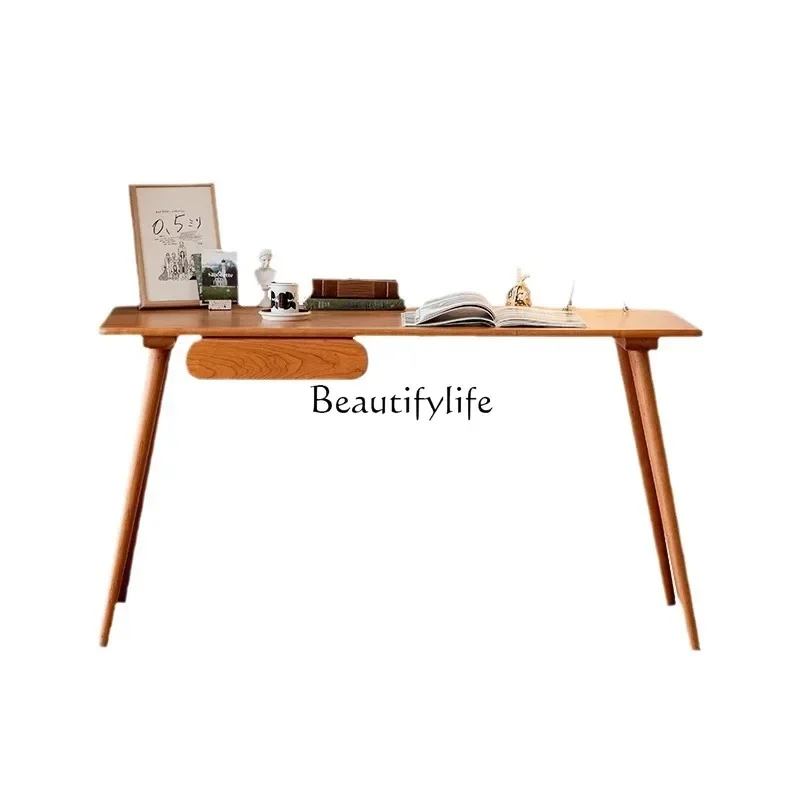 Nordic style cherry wood solid wood desk small household writing desk Japanese simple computer desk
Nordic style cherry wood solid wood desk small household writing desk Japanese simple computer desk