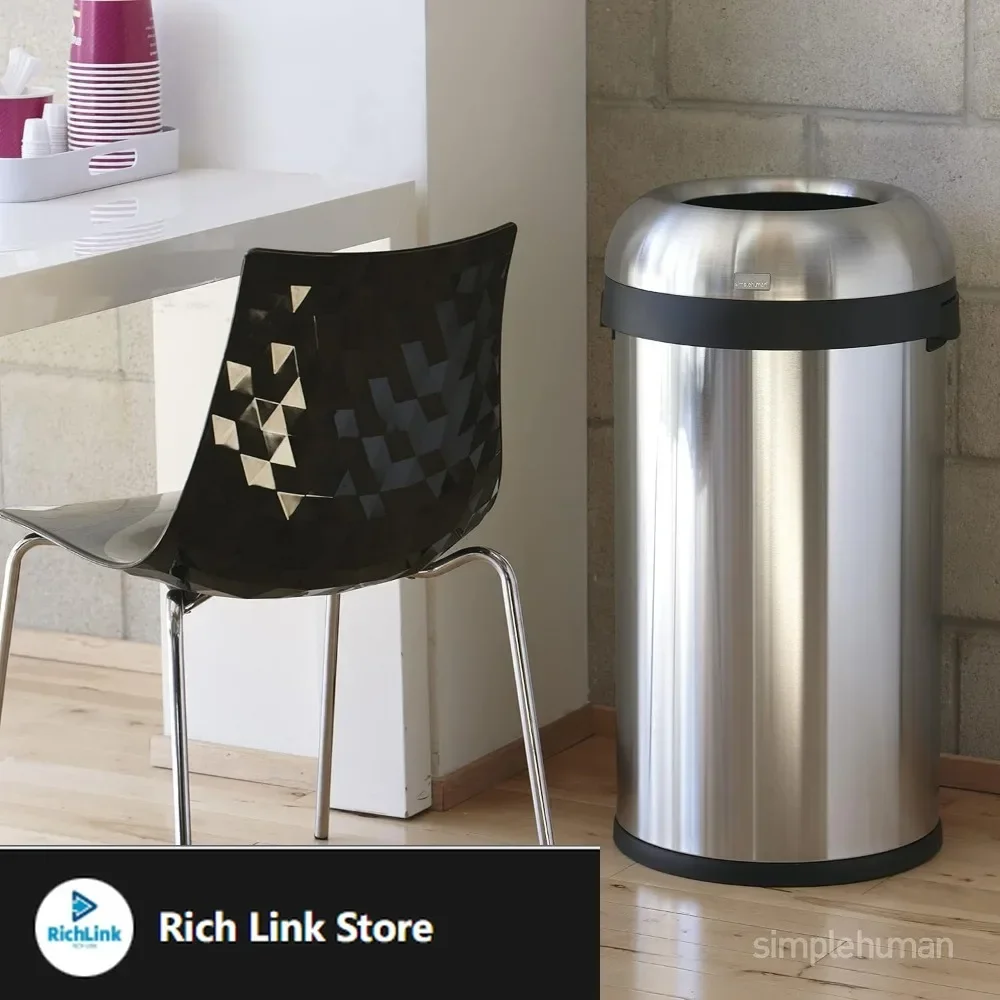 80-литровый/1,1 галлонов мусорный бак с открытым верхом, тяжелый калибр коммерческого класса, матовая нержавеющая сталь
80-литровый/1,1 галлонов мусорный бак с открытым верхом, тяжелый калибр коммерческого класса, матовая нержавеющая сталь